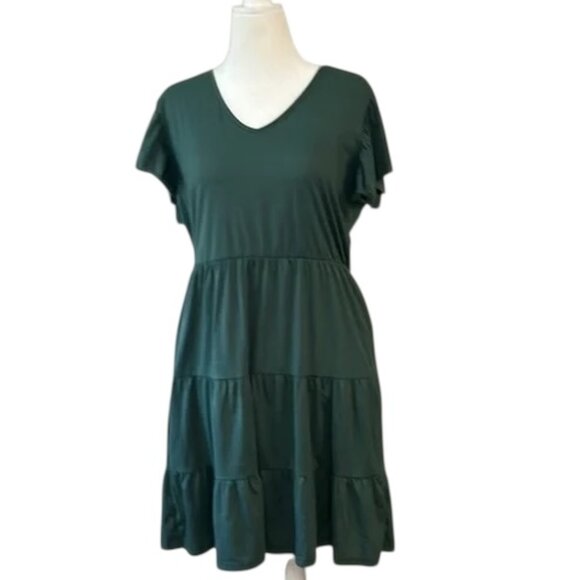 Celkuser Dresses & Skirts - NWOT | Plus Size Tiered A-Line Ruffle Hem Dress with Pockets (Size 14)